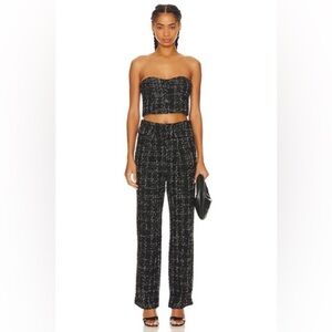 More To Come Tweed Wide-Leg Trousers Pant